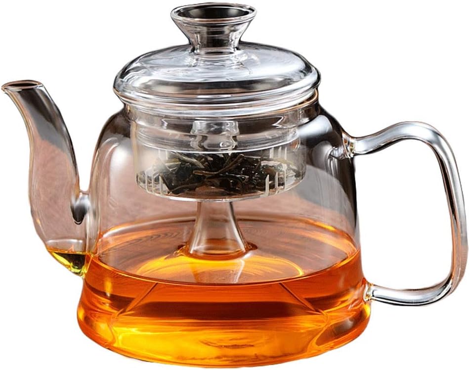 Teapot glass steaming teapot high temperature steamed tea boiled teapot boiling water healthy pot filter teapot LCSHAN (Capacity : B single pot (send 4 cups))