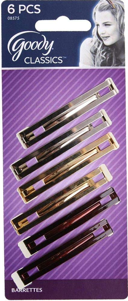 Goody - 08575 Samantha Barrettes, (6 Pieces) (Assorted Colors) : Beauty