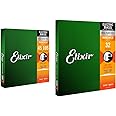 Elixir Strings Nickel Plated Steel 4-String Bass Strings w NANOWEB Coating & Strings Nickel Plated Steel with NANOWEB® Coating, Custom Bass 6th String Single, Medium C (.032), Gold
