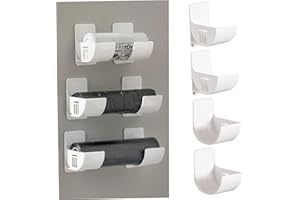 Trash Bag Holder, 4PCS Wall Mounted Trash Bag Dispenser, Waterproof Self-Adhesive Garbage Dispenser, Adjustable Length Plasti