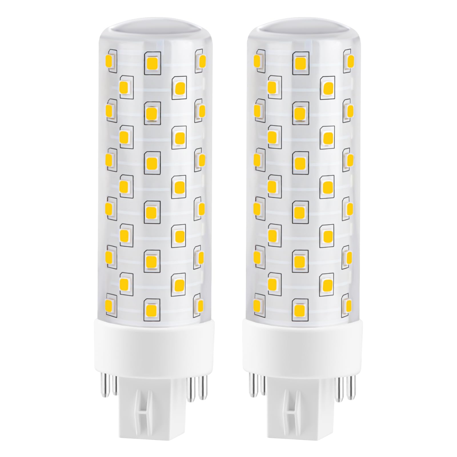 Photo 1 of Makergroup GX24Q LED Bulbs, 4000K Neutral White, 4-Pin Base CFL Light Bulb Replacement for 13W 18W 26W Compact Fluorescent Bulb in Bathroom Vent Fan, Kitchen Hood 10W 2-Pack (Ballast Removed Required)
