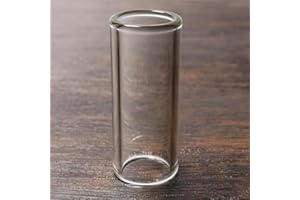 LIFEHIM Large Guitar Slide Ring - Glass Slide for Guitar, High Borosilicate Glass, 27mm x 70mm Thin Comfortable Tube for Electric and Acoustic Guitars, Size 13-14, Beginners Accessory