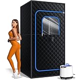 pikulLA Sauna Box, Portable Sauna for Home, Personal Portable Steam Sauna Tent with 1200W 3L Steamer Heater, 15 Levels, Remot