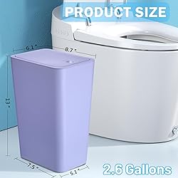 RTWDKFQ 3 Pack Bathroom Small Trash Can with