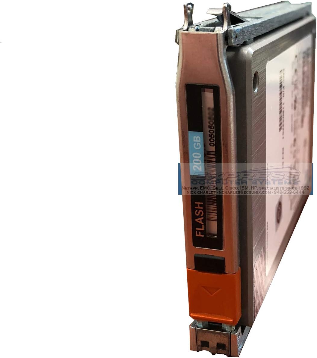 EMC 200GB SSD SAS Flash 2.5" SFF 005050502 V4-2S6F-200 V5-2S6F-200 FLV42S6F-200 V6-2S6F-200 for VNX5200 VNX5400 VNX5600 VNX5800 VNX7600 VNX8000 VNXe3200 VNXe1600