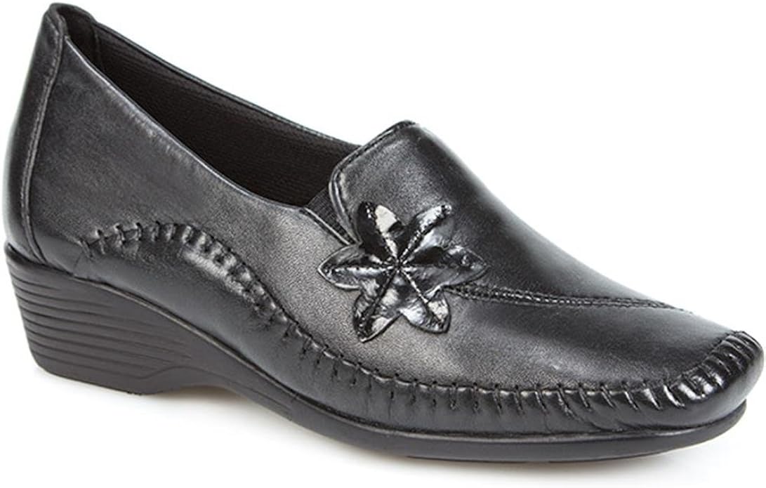 Pavers Womens Floral Slip On Shoes Smart Casual Detailing Amazon.co.uk