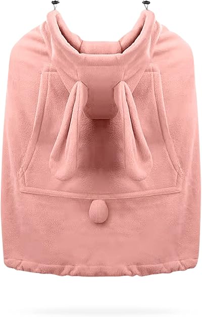 SONARIN Baby Carrier Cover Hooded Winter Warm Thick Windproof Pink Universal