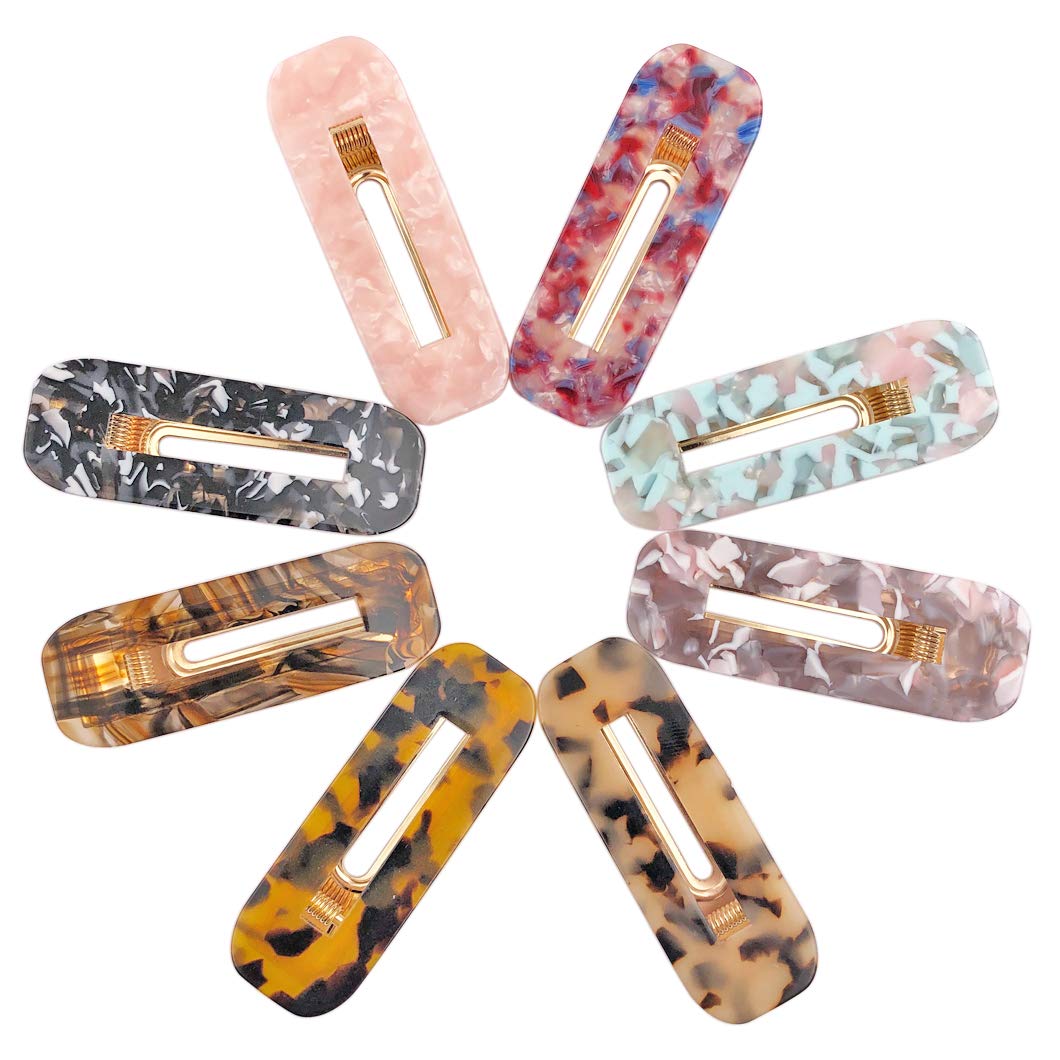 Amazon Com Messen Acrylic Resin Hair Clip 8 Pcs Hair Barrettes