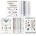 Lady Up Temporary Manlada Mehndi Tattoos - Over 150+ designs Body Art Flash Temp Tattoos Fake Tropical Hawaiian Jewelry Bracelets, Feather, Wrist and Arm Bands 21X15cm/p