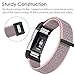 Fintie Band for Fitbit Charge 2, Nylon Sport Loop Breathable Nylon Replacement Strap Wrist Bands with Adjustable Closure for Fitbit Charge 2 HR Smart Fitness Tracker, Pink Sand
