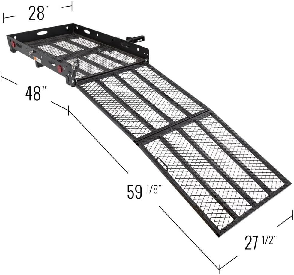 Silver Spring SC500-V3 Folding Steel Scooter and Wheelchair Carrier with Ramp: Automotive