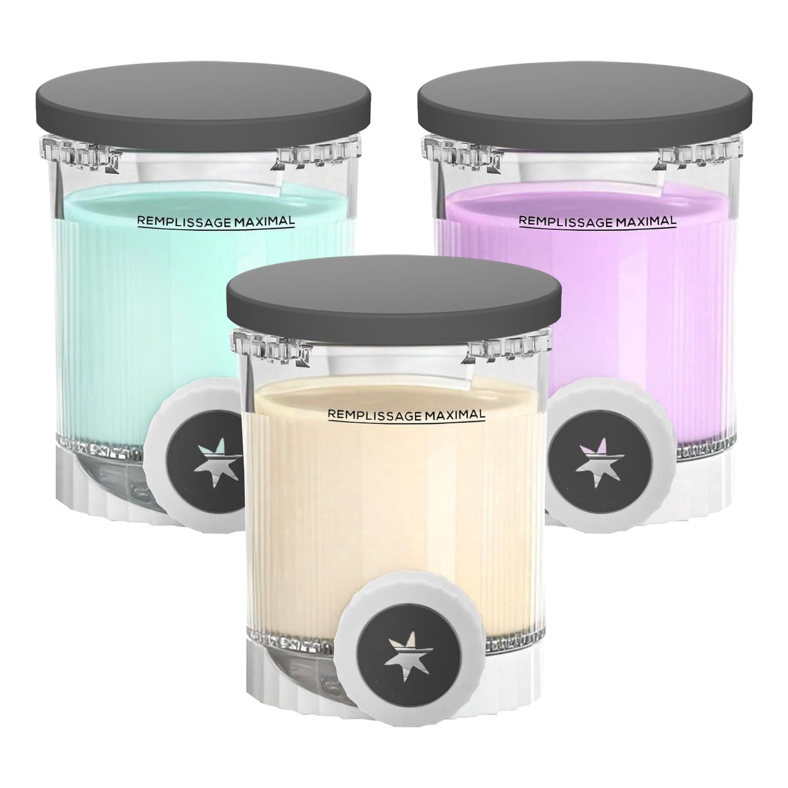 Photo 1 of Zomixzo Swirl CREAMi Pint Containers and Lids, Compatible with NC700 NC701 Series Ninja Swirl Ice Cream & Soft Serve Makers, BPA-Free & Dishwasher Safe, XSK7PNTLD2, 3 Pack (Grey)