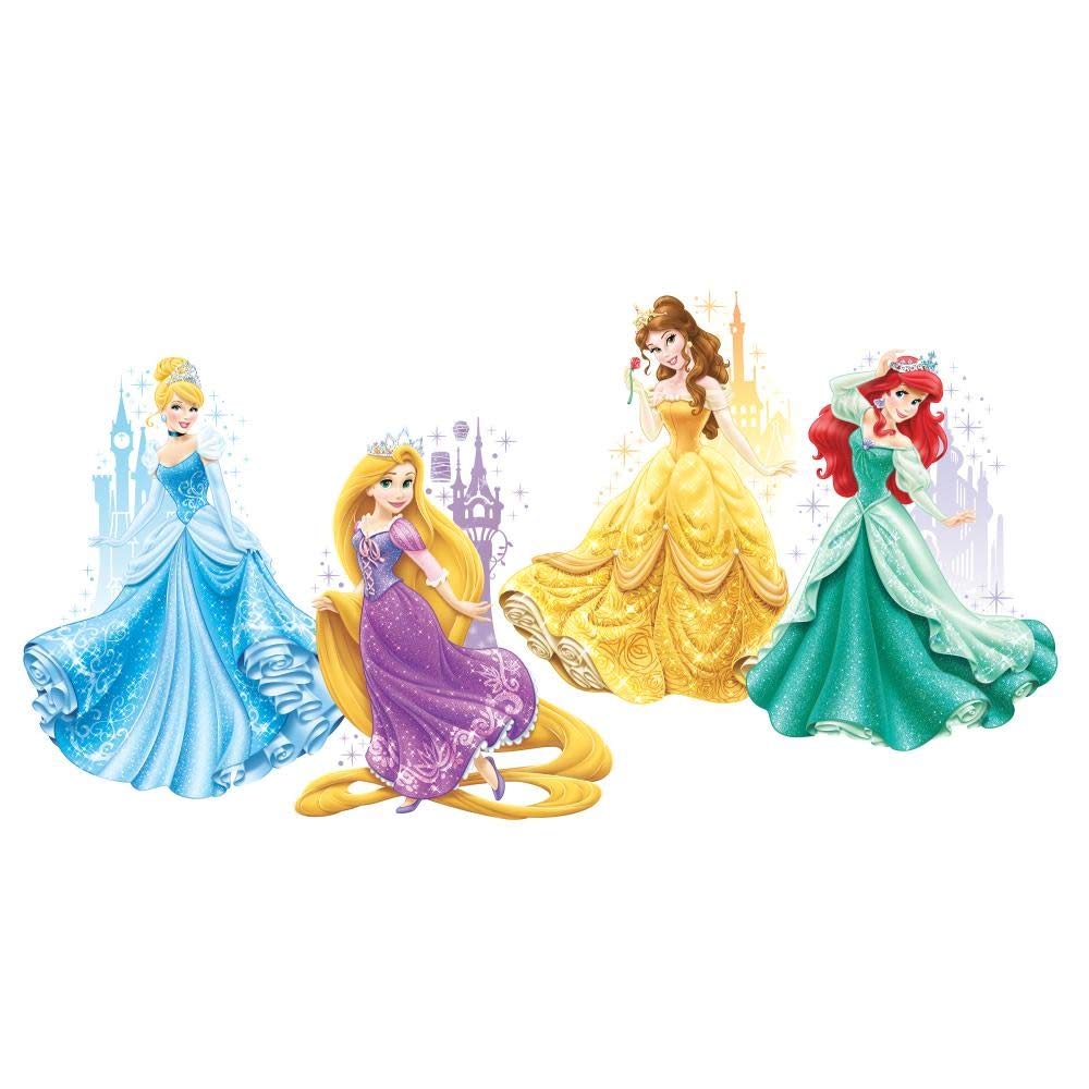 RoomMates Disney Princesses and Castles-Giant Wall Stickers, Vinyl, #, 105.6x49.7x105.6 cm