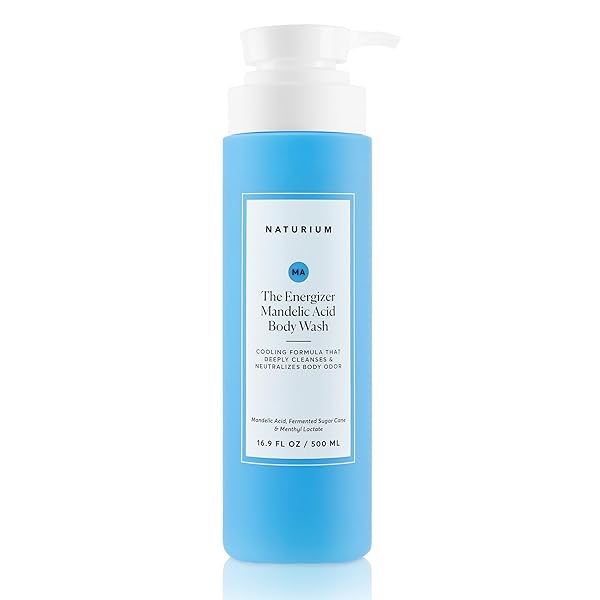 NATURIUM THE ENERGIZER BODY WASH, COOLING & REFRESHING FORMULA WITH MANDELIC ACID, DEEPLY CLEANSES & NEUTRALIZES BODY ODOR, 16.9 OZ