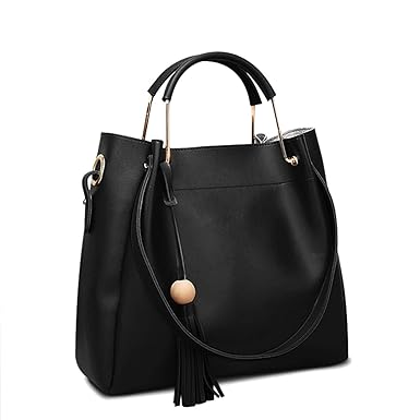 BragBag Women Handbags Designer Ladies Satchel Black Hobo Bags Tote PU Leather Handbags Shoulder Purse