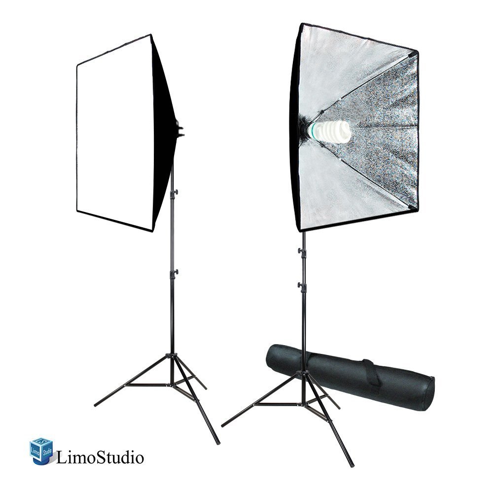LimoStudio 700W Photo Video Studio Soft Box Lighting Kit, 24 x 24 Inch