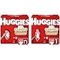 Huggies Little Snugglers Baby Diapers, Size Newborn, 128 Ct & Huggies Little Snugglers Baby Diapers, Size 1, 198 Ct, One…