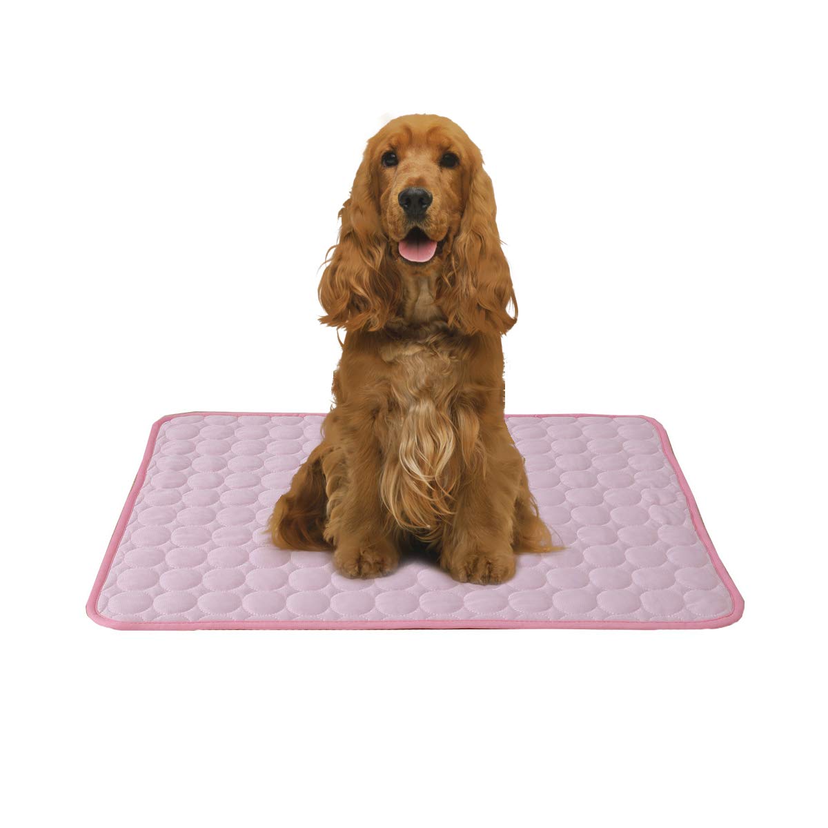 PETCUTE Cooling Pad for Dogs Dog Cooling Mat Pet Cooling Mat Pad Cool Dog Bed Mattress Crate Mat Pink XL