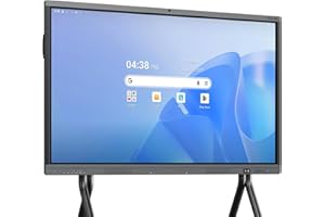 Shiarffe X5 Pro Smart Board 65" Google EDLA-Certified Digital Whiteboard, 4K Touchscreen Interactive Display Built-in Camera for Classroom Office Hybrid Work Home, Dual-System Support