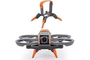 WOENJO Avata 2 Landing Gear Leg Foldable Extended Kit for DJI Drone Accessories, Height Extension Leg (Orange)