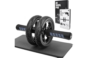 FEELCAT Ab roller wheel with knee pad for abdominal exercise core workout weight loss no noise easy to assembling light weight perfect home gym equipment for men & women