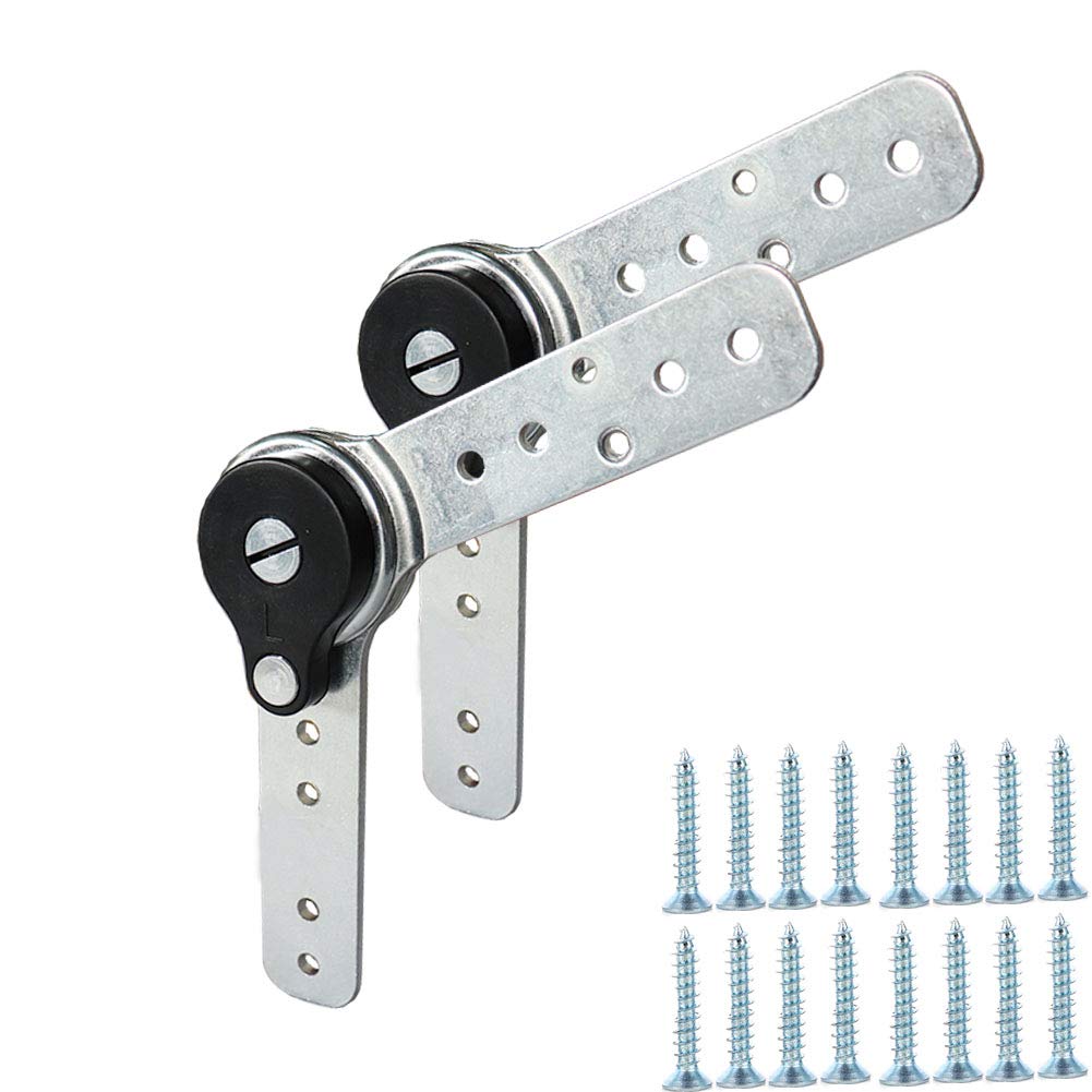 KAIISSA 2 Pack of Furniture Adjustable Angle Hinge Automatic Reset Function Hinge Angle Adjustment Machine Heavy Duty Adjuster Sofa/Bed/Cupboard/Recliner Gear Adjustment Hardware 90 to 180 Degree