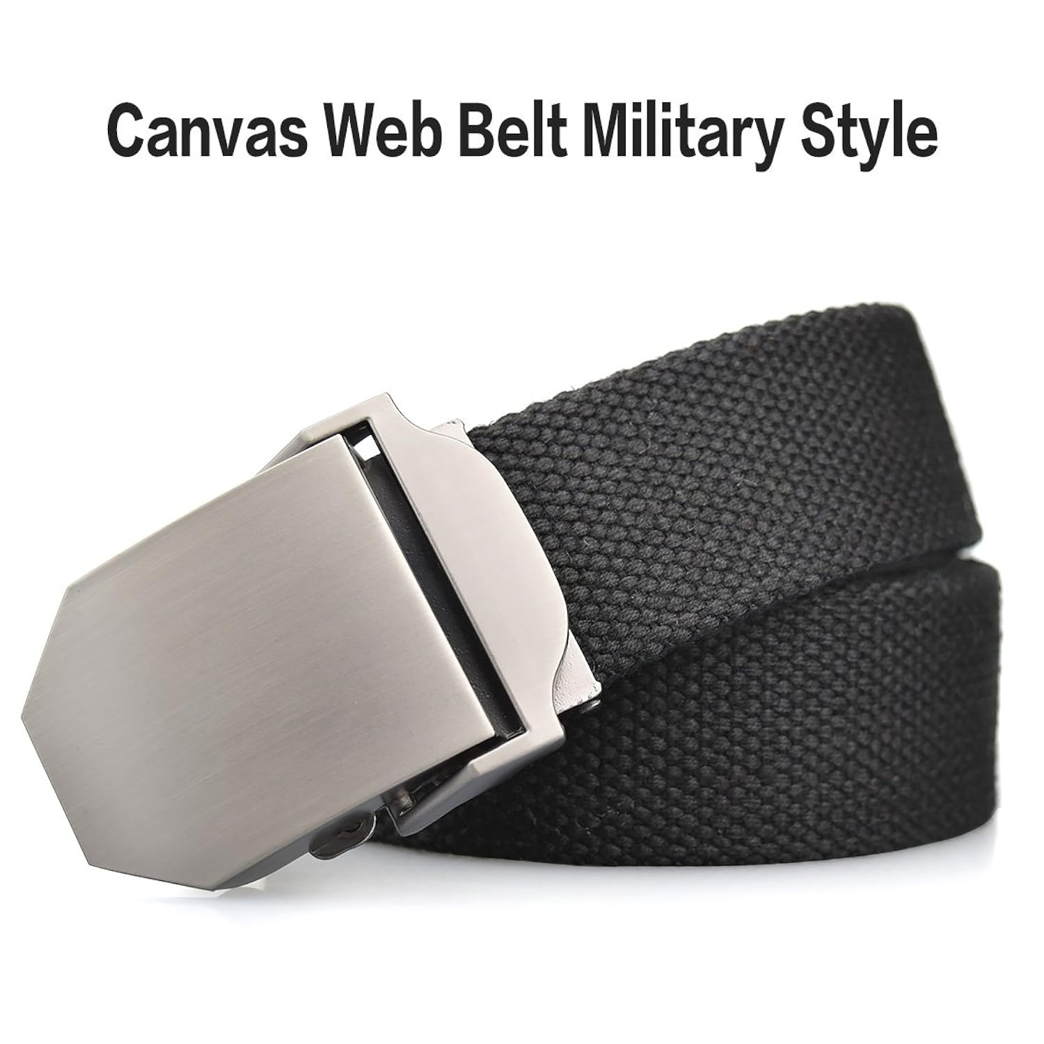 Men's Canvas  Belt Military Style With Nickel Free Buckle & 50" Long
