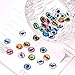 PH PandaHall 200pcs Evil Eye Glass Cabochons, 12mm Mixed Color Cat Owl Bird Dragon Eyes Flatback Cabochons Glass Scrapbooking Dome Gems for Halloween Mystery Photo Cameo Pendant Jewelry Making