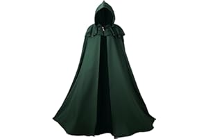SightYoung Renaissance Cape for Women and Men,Adult Medieval Cloak,Viking Cape with Hood