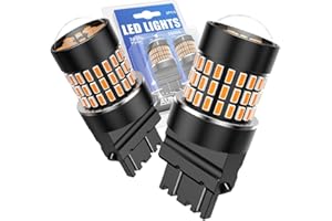 AUIMSOCO 3157 LED Front Turn Signal Bulb for Dodge Durango (2014 2015 2016 2017 2018 2019 2020), Amber Yellow 4000LM, 300% Brighter, 3057 Bulb Replacement, CANBUS Ready, Plug and Play, Pack of 2