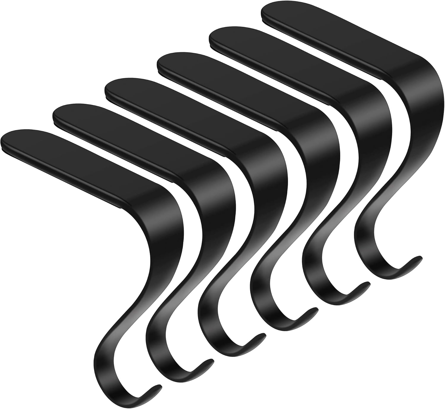 Stockings & Holders - URATOT 6 Pieces Black Christmas Stocking Holder Metal Mantel Stockings Hangers Christmas Stocking Clips for Christmas Party Decoration
