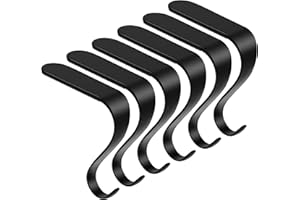 URATOT 6 Pieces Black Christmas Stocking Holder Metal Mantel Stockings Hangers Christmas Stocking Clips for Christmas Party Decoration