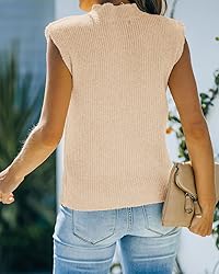 Amarmia Women's Mock Neck Knit Sweater Vest