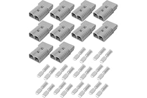 Dent-de-lion 350A Battery Connector AWG 2/0 Quick Connect Battery Modular Power Connectors Quick Disconnect (Grey, 10 PCS)
