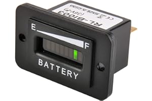 Jayron Large LED Display Lead Acid Battery Indicator Suit for DC Powered Equipment Such as Fork Lifts,Golf Cart,Floor Care Eq