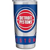Rico Industries NBA Basketball 20oz Stainless Steel Tumbler with Lid - Great For Coffee, Tea, Water or Cocktails