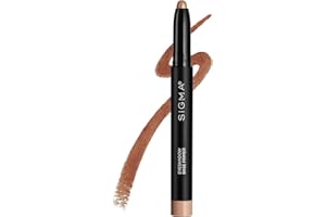 Sigma Beauty Eyeshadow Primer Base – Professional Grade Eye Primer Crayon w/Retractable Tip for Long-Lasting Makeup & All-Day Color Payoff, Prevents Creasing (Bubbly, Pinky Peach Champagne Shimmer)