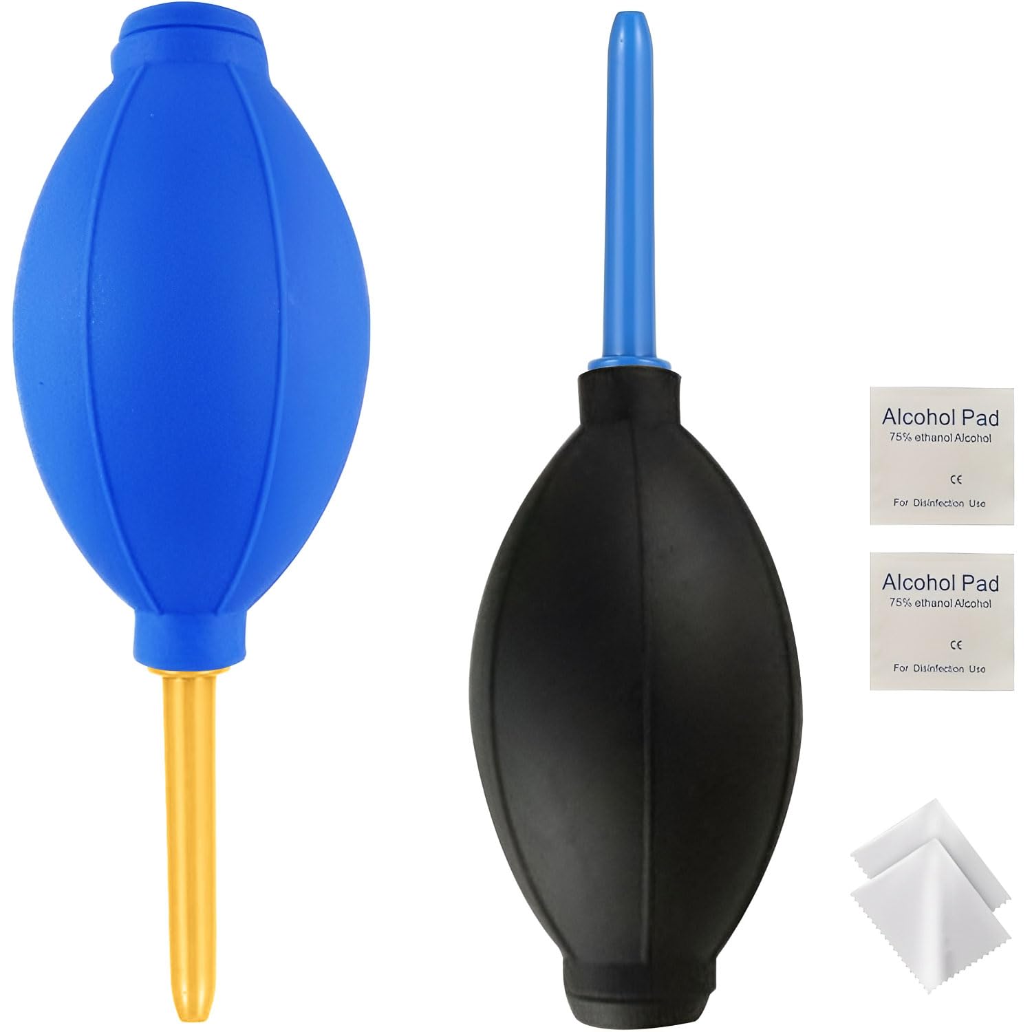 Voarge Pack of 2 Soft Rubber Air Blowers, Bellows Dust Blower, Clean Blower for Lens, Camera, Sensor, Keyboard, Optics Cleaning Sensitive Surfaces