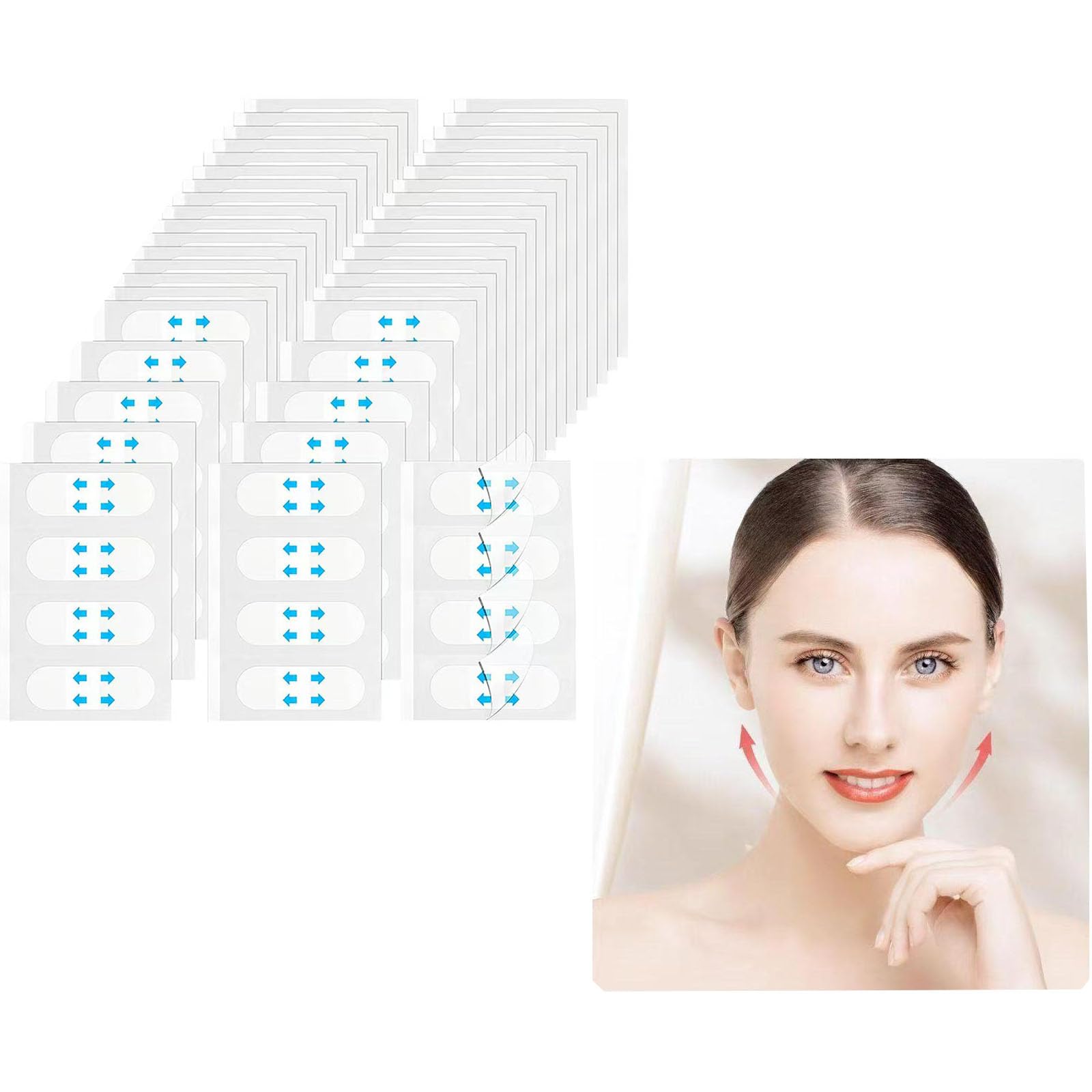 Photo 1 of FYHXZYB Face Lift Tape, Neck tape lifting invisible,Face Tape Lifting for Instant Lift Double Chin & Jowls Corrector, Facial Contouring Tape for Eyes Wrinkles Sagging Skin (Pack of 200)