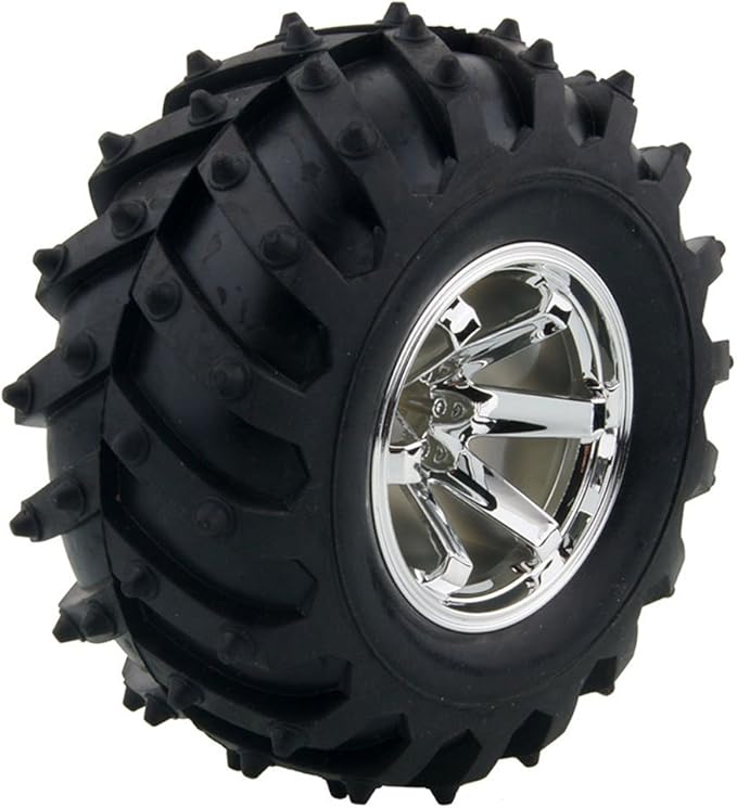 LAFEINA 4PCS 1/10 RC Monster Truck Wheel and Tire Set