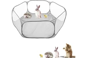 SHELDAMY Small Animals Playpen, Portable Pop-up Open Interactive Pet Tent, Indoor Outdoor Fence for Rabbits, Guinea Pig, Hamster, Chinchillas, Kittens, Puppies