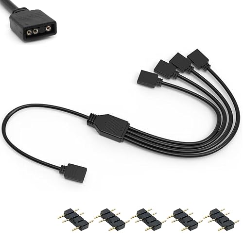 OPSFALCON ARGB Splitter Cable, 5V 3 Pin Addressable RGB Splitter Cable ...