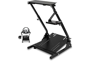 Fruyyzl G29 G920 Racing Wheel Stand, Height Adjustable & Foldable Steering Wheel Stand for Logitech G923 G25 G27,Supporting Thrustmaster T80 T150 TX F430 Gaming Wheel Stand(Wheel Pedals NOT Included)