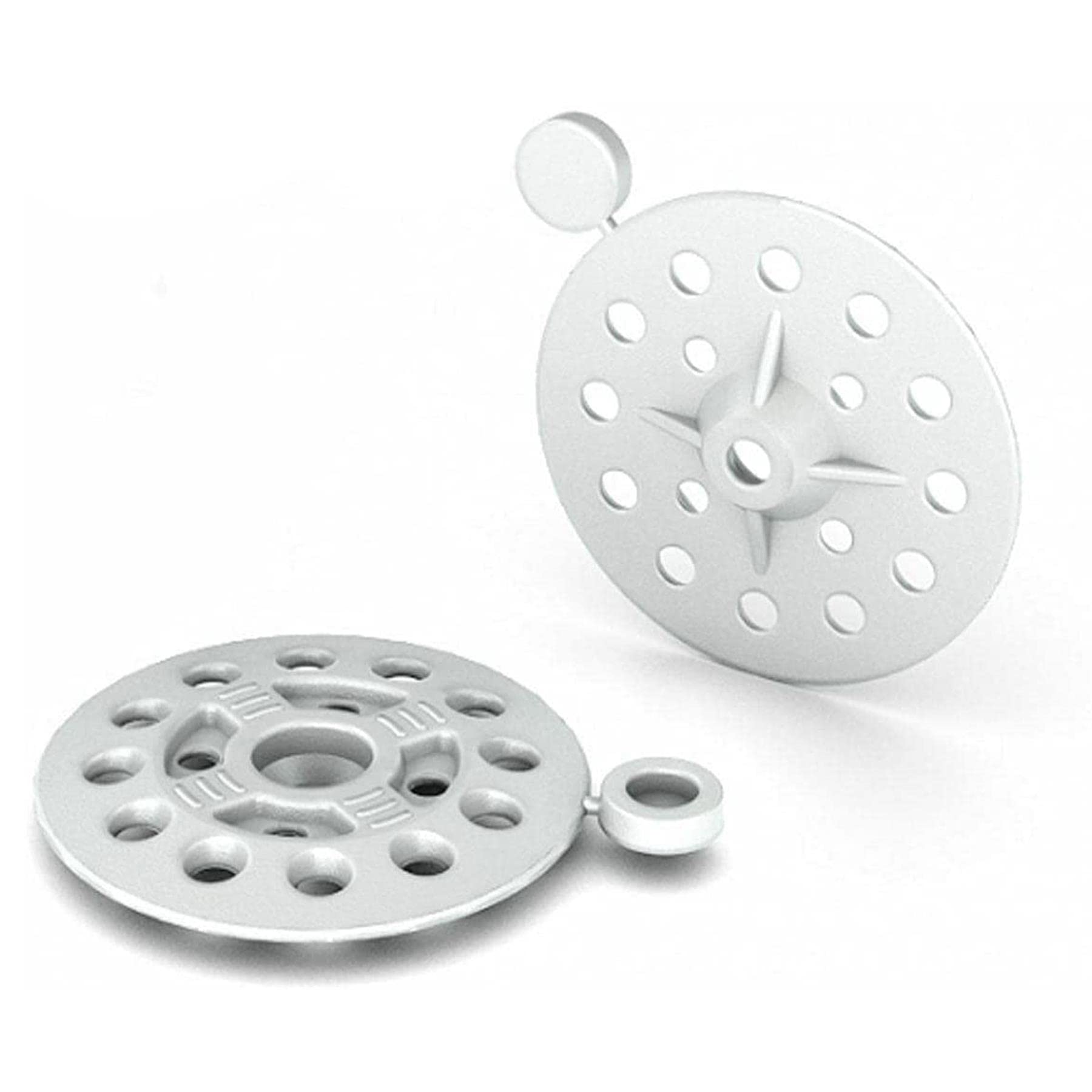 Toolty Plastic Washers - 100 Pcs of 56mm - White Insulation Fixings - Tightening Discs with Plastic Caps - for Boards Insulation Panels and Sheets