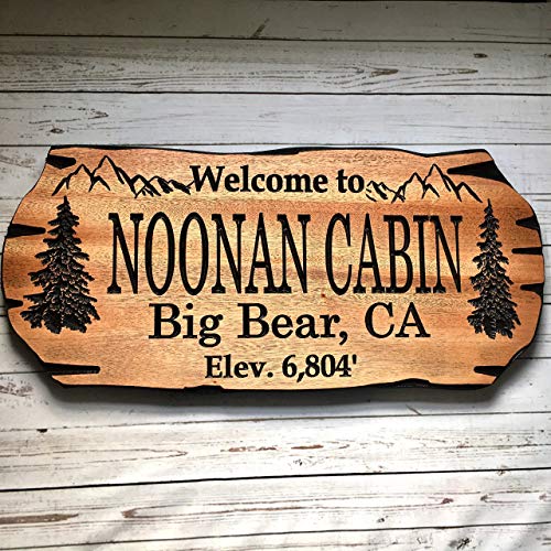 Amazon Com Personalized Cabin Sign Outdoor Wooden Sign Lake House