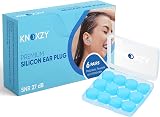 KNOXZY Silicone Ear Plugs Re-Usable Waterproof Noise Cancelling Blue Pack of 3 view 7