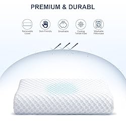 MUUEGM Gel Memory Foam Pillows, Contour Pillows for