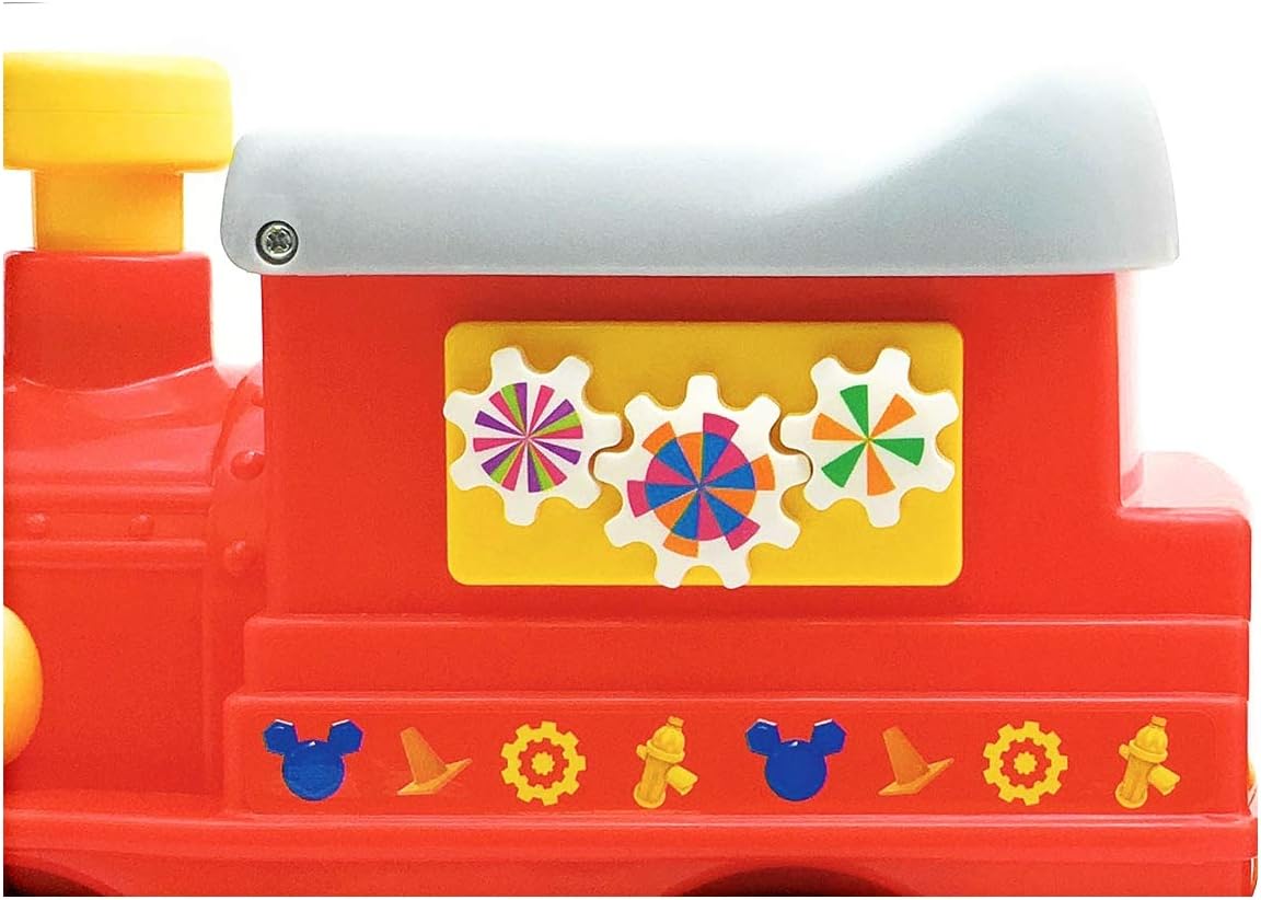 mickey train with caboose and tracks