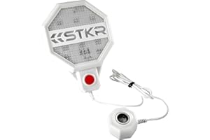 STKR CONCEPTS STKR Garage Parking Sensor – Ultrasonic Car Stop Assistant with Red/Yellow/Green LED Display – Adjustable Stop Distance 6" to 6 ft – Battery or USB Powered – Easy Install Wall-Mount System - White