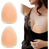 Dexspoeny Triangular Nipple Covers for Women, Reusable Sticky Adhesive Silicone Nipple Pasties, Waterproof Invisible Ultra-Thin Seamless Yellow